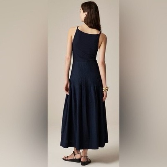 NWT J.Crew Pintuck mixy dress in navy - Picture 3 of 15